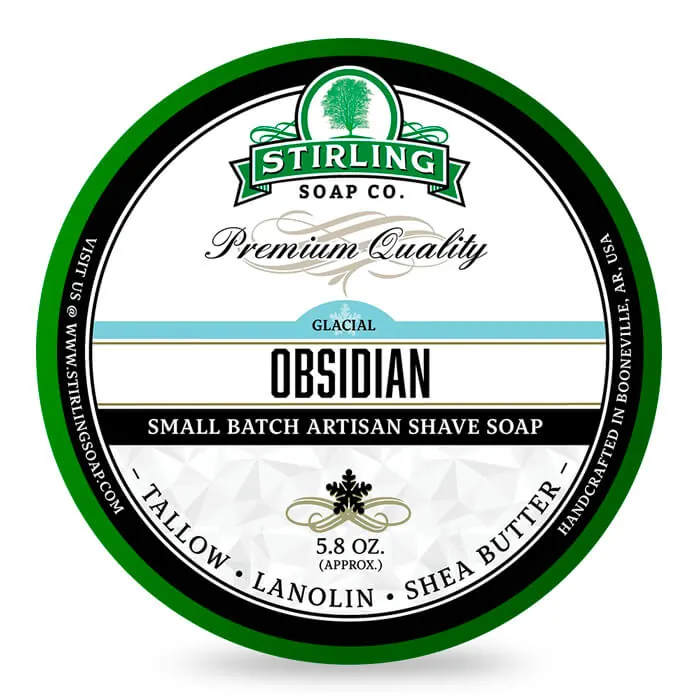 Stirling sapone da barba Glacial Obsidian 170ml
