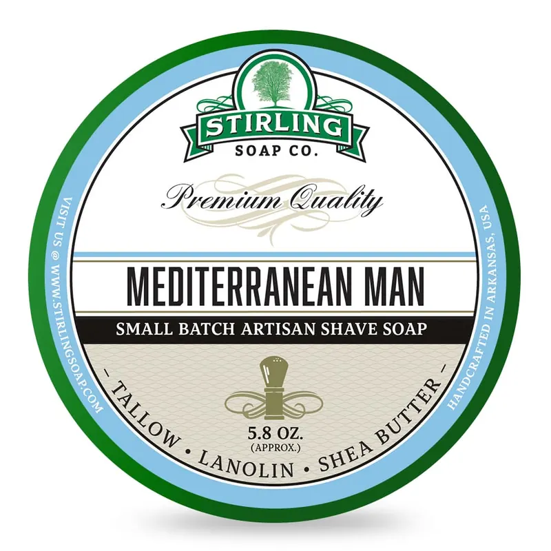 Stirling sapone da barba Mediterranean Man 170ml