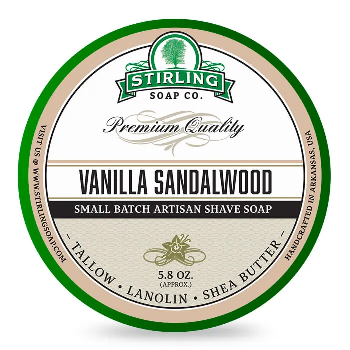 Stirling sapone da barba Vanilla Sandalwood 170ml