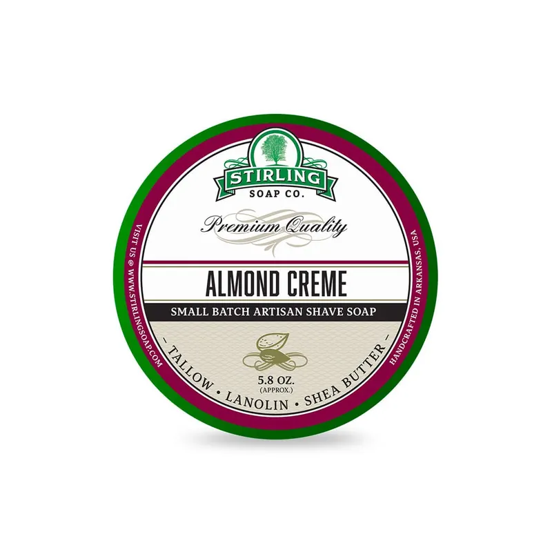 Stirling Soap Co Almond Creme Shaving Soap 170ml