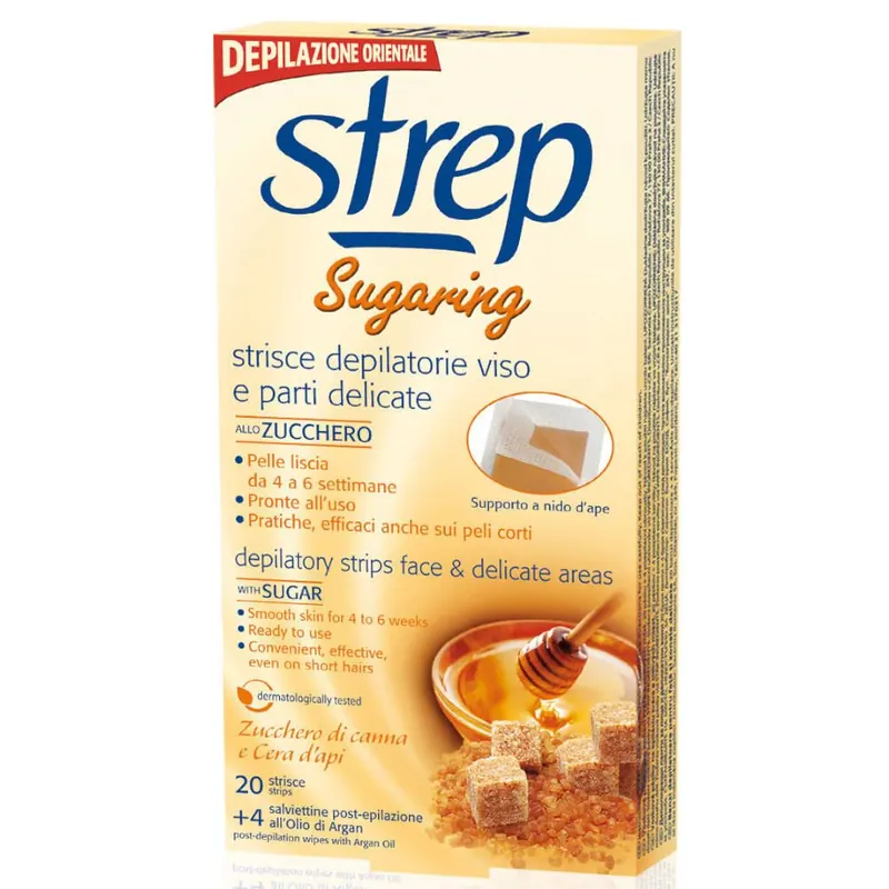 Strep Sugaring Strisce Depilatorie Viso e Parti Delicate