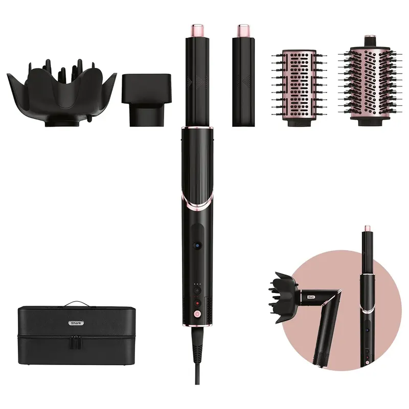 STYLER e ASCIUGACAPELLI SHARK FLEXSTYLE COMPLETE SET - Nero e Oro Rosa SHARK BEAUTY | Pinalli
