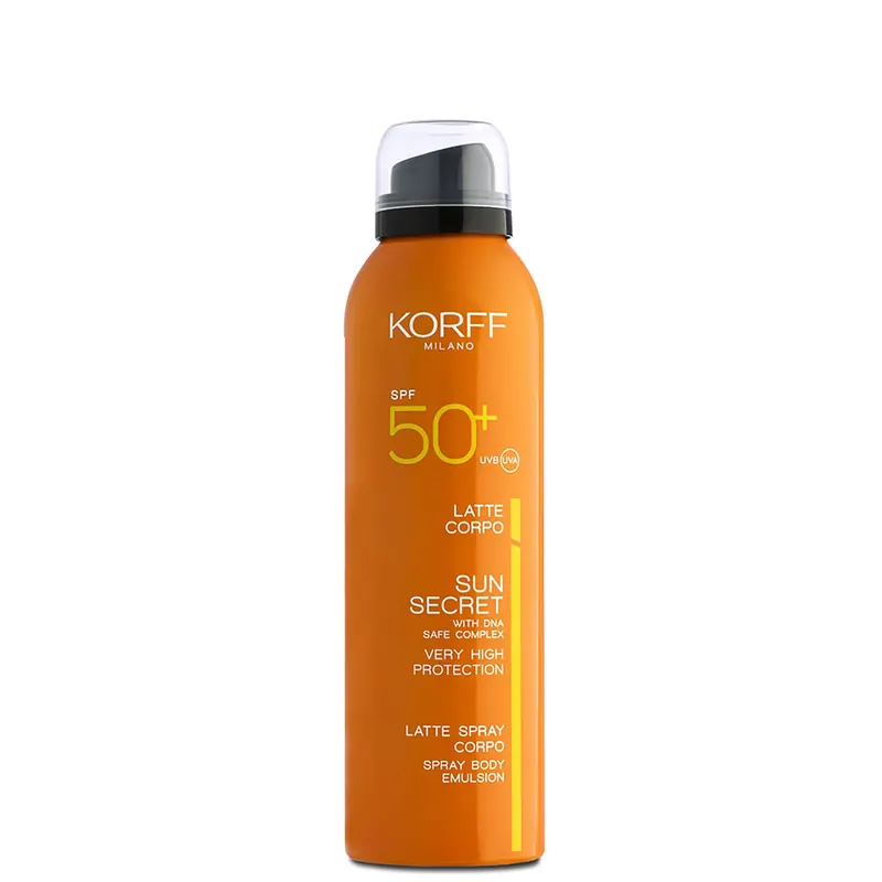 Sun Secret Latte Spray corpo SPF50+ 200ml KORFF | Pinalli