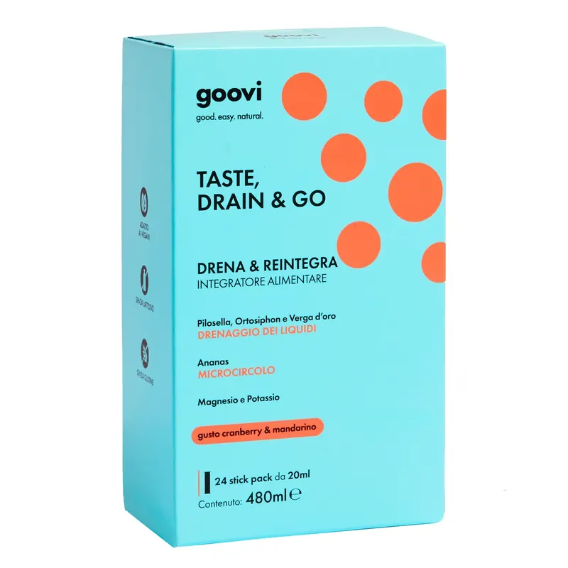 TASTE, DRAIN & GO Drena e Reintegra - Cranberry & Mandarino GOOVI | Pinalli