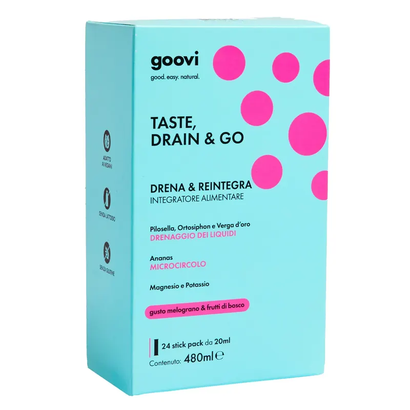 TASTE, DRAIN & GO Drena e Reintegra - Melograno & Frutti di Bosco GOOVI | Pinalli