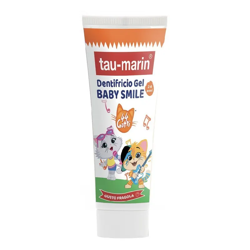 Tau-Marin Dentifricio Gel Baby 2-6 Anni Contro Placca e Carie, Fragola