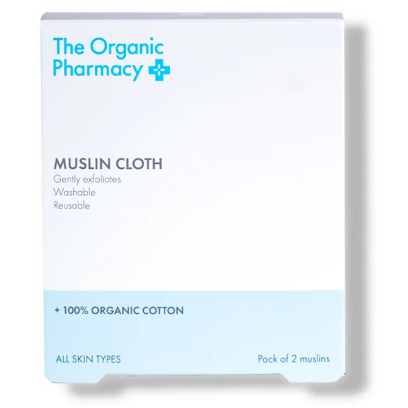 The Organic Pharmacy Organic Muslin Cloths, 2 pezzi