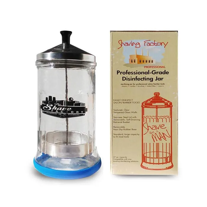 The Shave Factory vaso per disinfettare forbici rasoi e strumenti salone 620ml