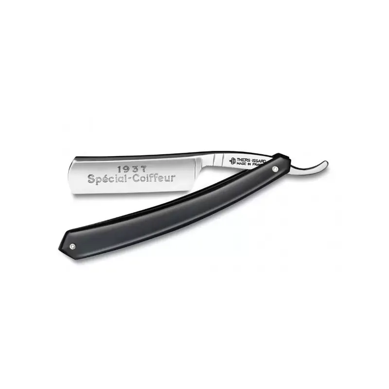 Thiers-Issard 6/8 Straigh Razor Special Coiffeur Black Plastic