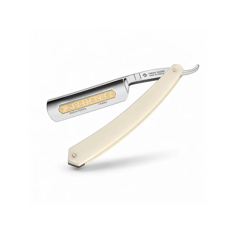 Thiers Issard 6/8 Straight Razor Spartacus White Micarta