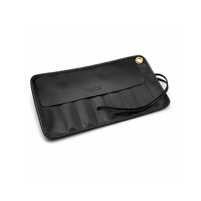 Thiers Issard 7 Straight Razors Black Carry Roll