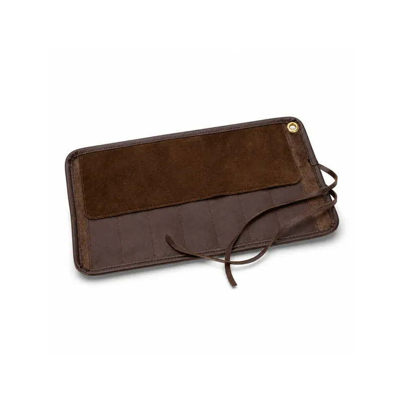 Thiers Issard 7 Straight Razors Brown Carry Roll