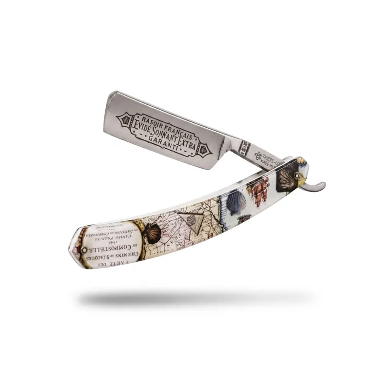 Thiers Issard Straight Razor 6/8 1196 Inlay Sonnat Extra Compostelle