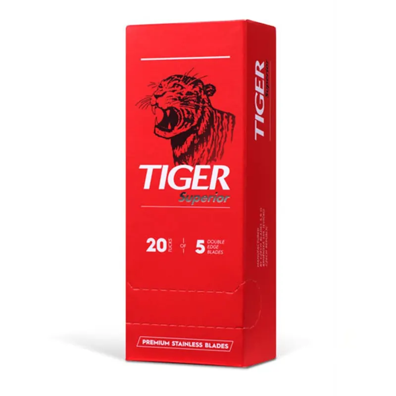 Tiger Superior 100 lamette da barba stainless steel – confezione a colonna PLR