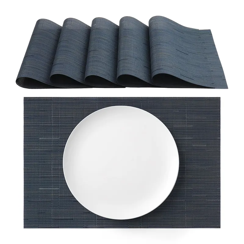 Tovagliette americane lavabili in PVC Blue Navy 30x45cm 6 pezzi