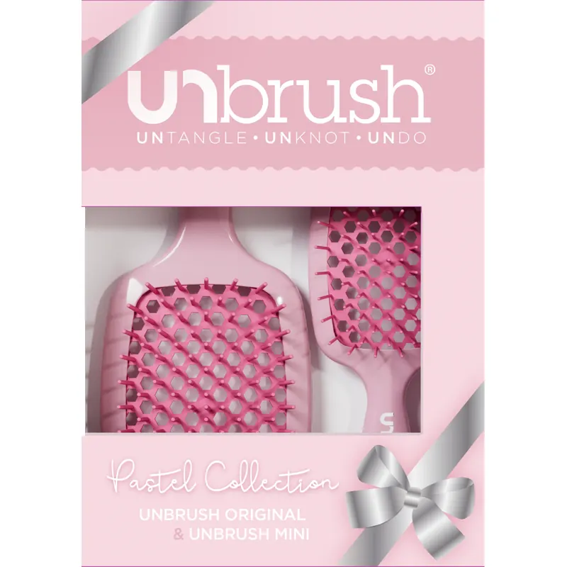 UNbrush Hair Brush Pastel Duo Set, Lilac (2 pezzi)
