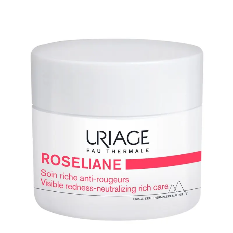 URIAGE ROSELIANE Crema ricca anti-rossori idratante, lenitiva e protettiva, couperose, rosacea