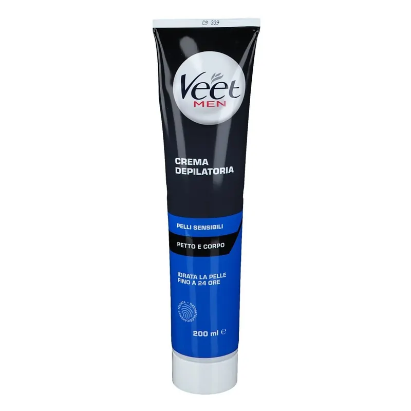 Veet Men Crema Depilatoria Pelli Sensibili