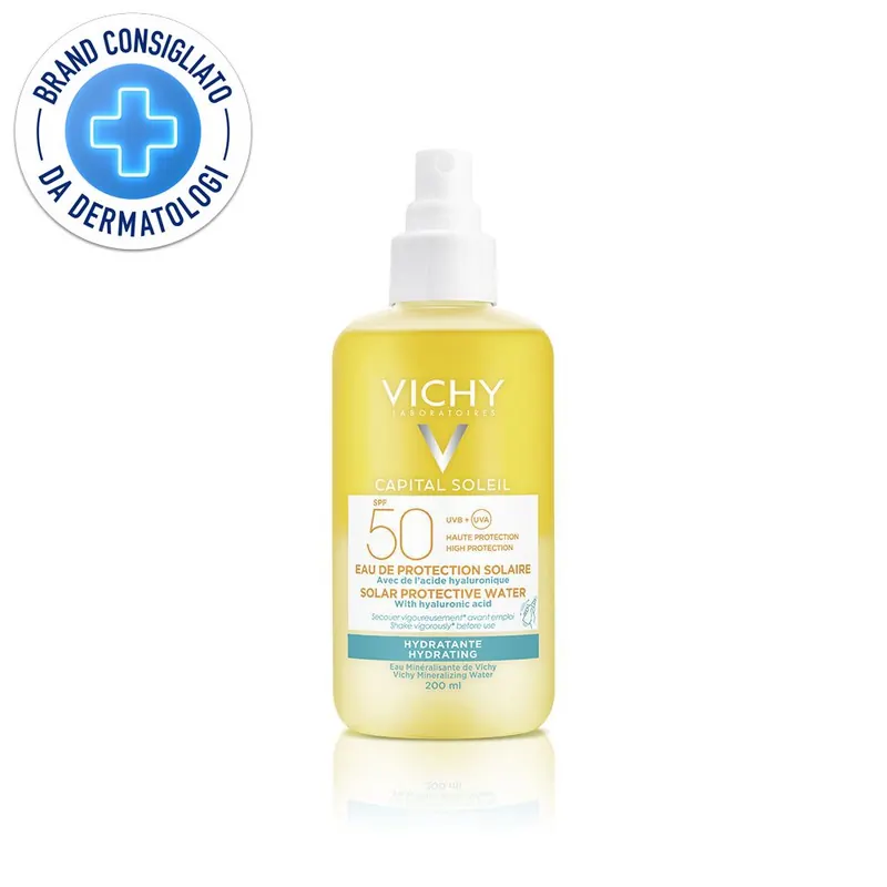 Vichy Capital Soleil Acqua Solare Protettiva Idratazione intensa SPF 50 UVB+UVA 200 ml