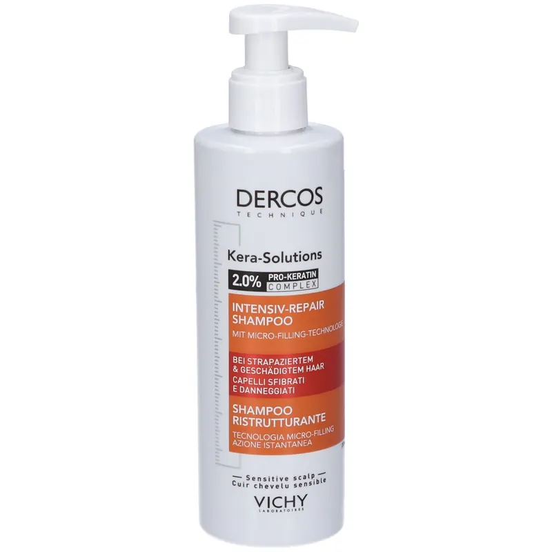 Vichy Dercos Kera-Solutions Shampoo Ristrutturante per capelli stressati e danneggiati 250 ml