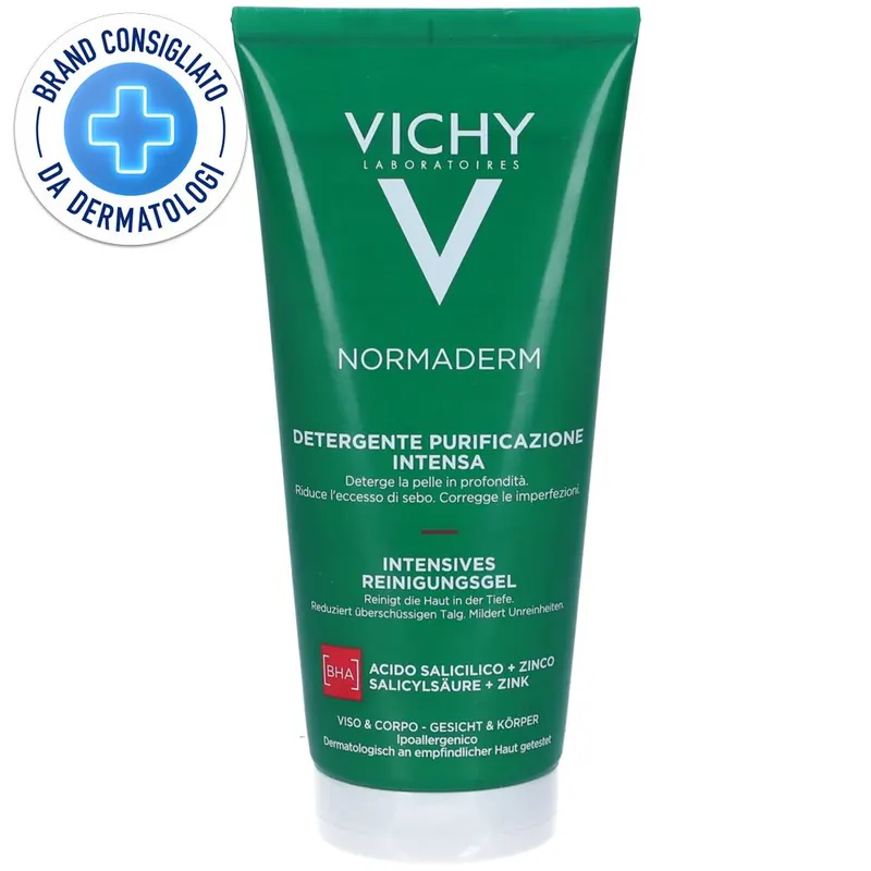 Vichy Normaderm Gel Purificazione Intensa Viso e Corpo per pelle a tendenza acneica 200 ml