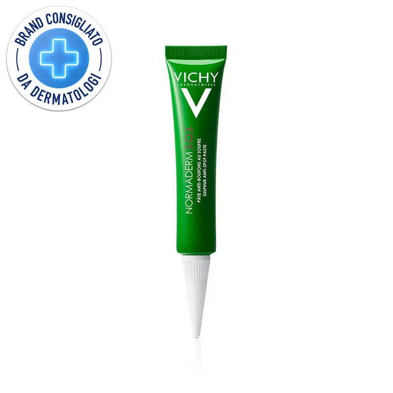 Vichy Normaderm pasta anti-brufoli allo zolfo secca i brufoli, lenisce la pelle e corregge le imperfezioni 20 ml