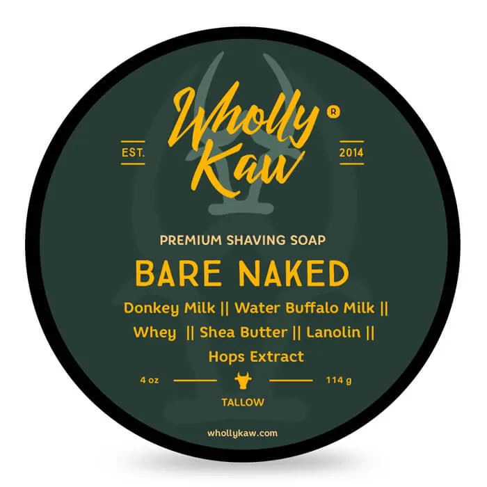 Wholly Kaw sapone da barba Bare Naked 114gr
