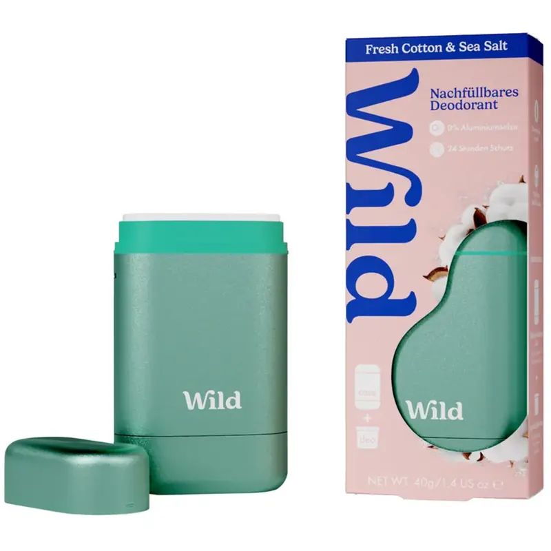 Wild Deodorant Starter Set Fresh Cotton & Sea Salt, 40 g