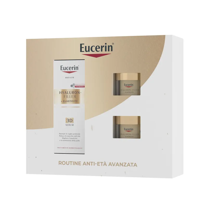 XMAS PACK ELASTICITY (3D Serum + Mini Crema giorno SPF15 + Mini Crema notte) EUCERIN | Pinalli