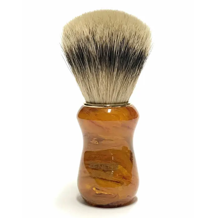 Zenith pennello da barba in tasso silvertip 502 Ambra SB