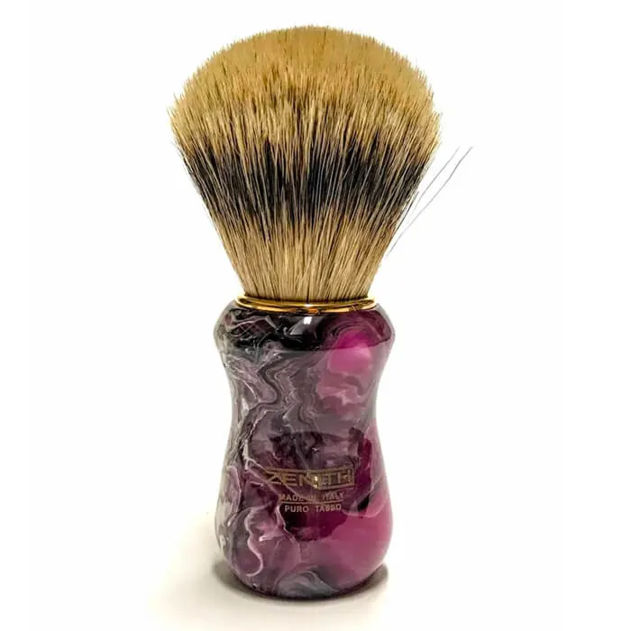 Zenith pennello da barba in tasso silvertip 502 Ametista SB