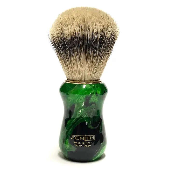 Zenith pennello da barba in tasso silvertip 502 Giada SB