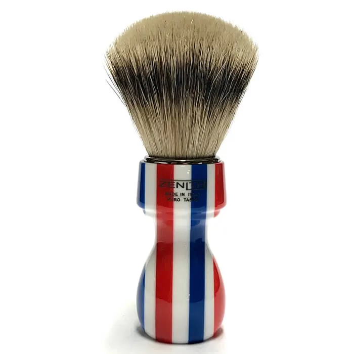 Zenith pennello da barba in tasso silvertip 507BP SB barberpole